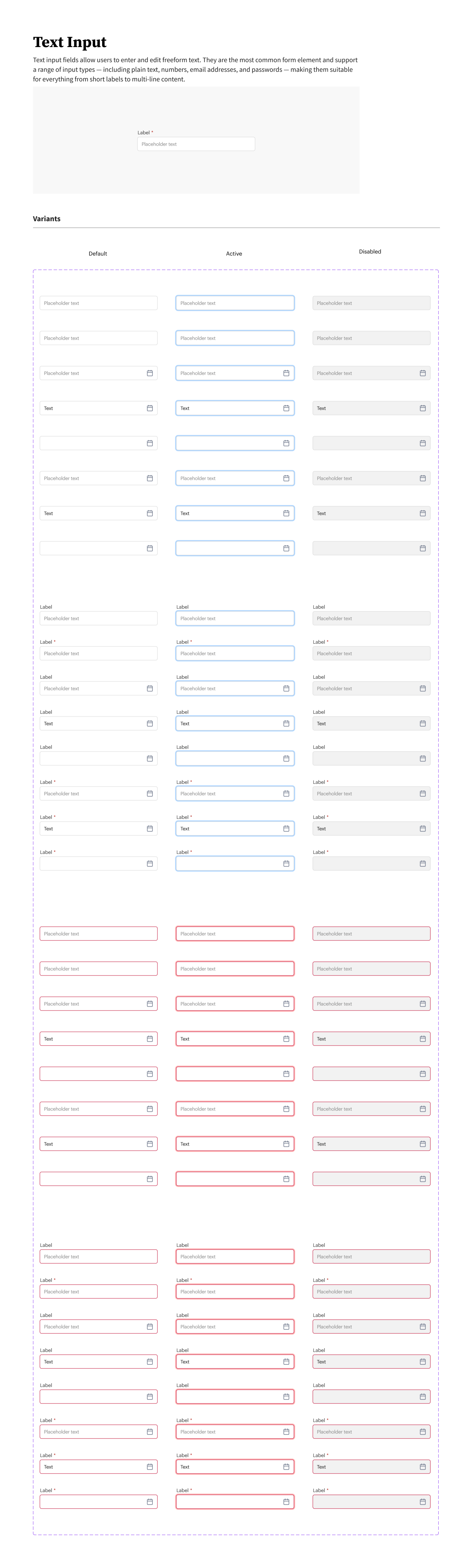 Superhealth design system — Text input