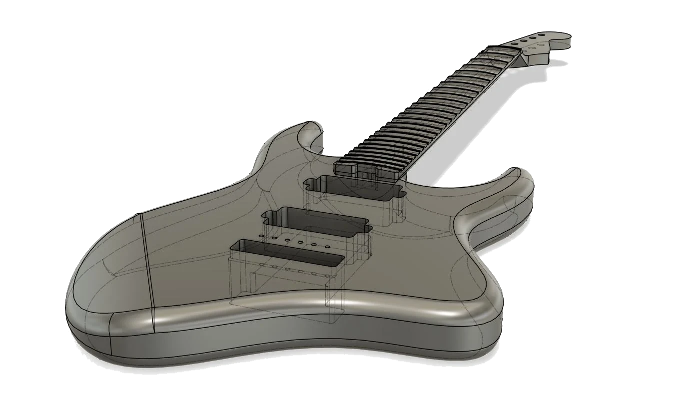 Close perspective of the body edge and contours.