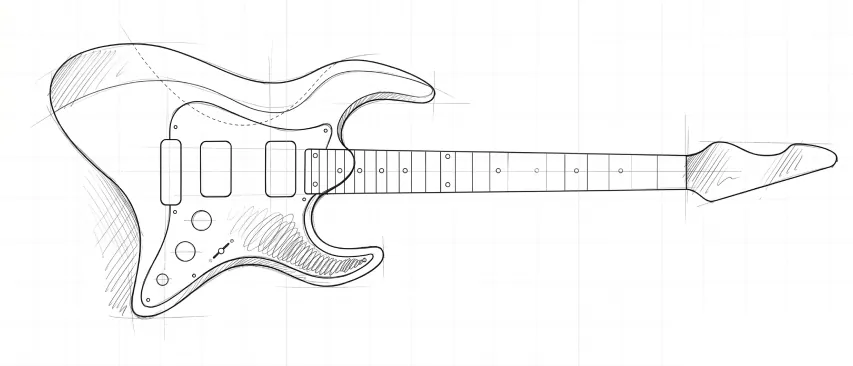 Version 12 sketch of the body outline.