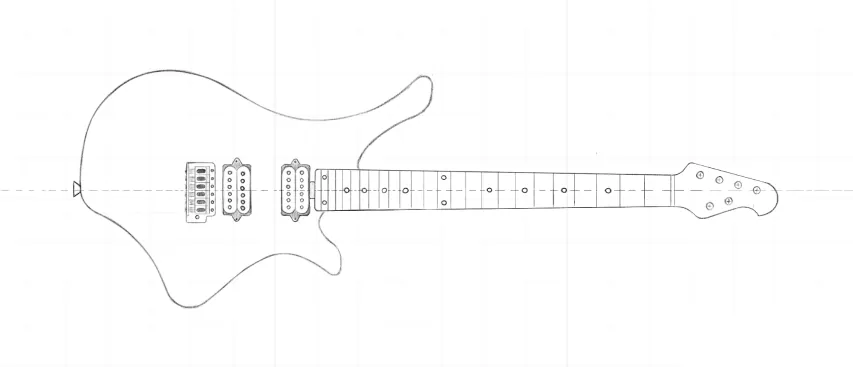 Version 7 sketch of the body outline.